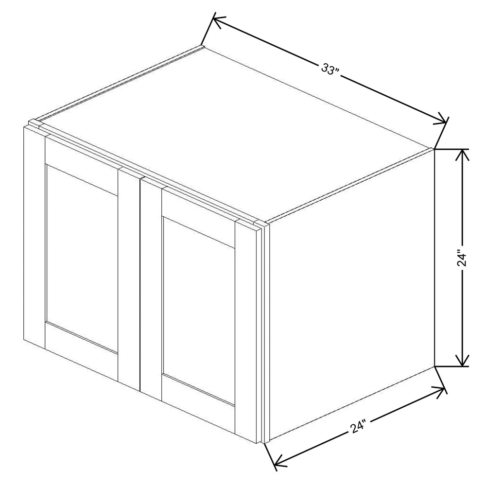 Fabuwood Allure Galaxy Frost 33" W X 24" H X 24" D Double Door Wall Cabinet - LEFT SIDE (L)