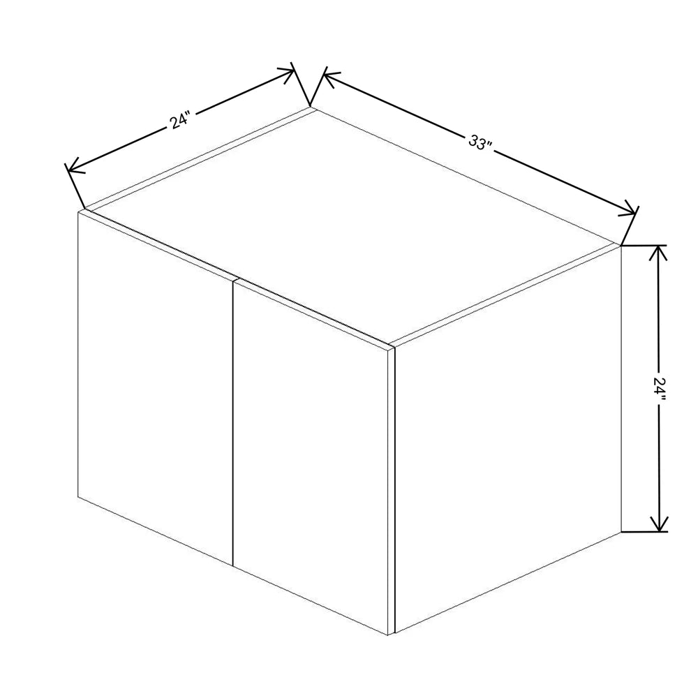 Fabuwood Illume Catalina Bianco Matte 33" W x 24" H x 24" D Double Door Wall Cabinet - image 1