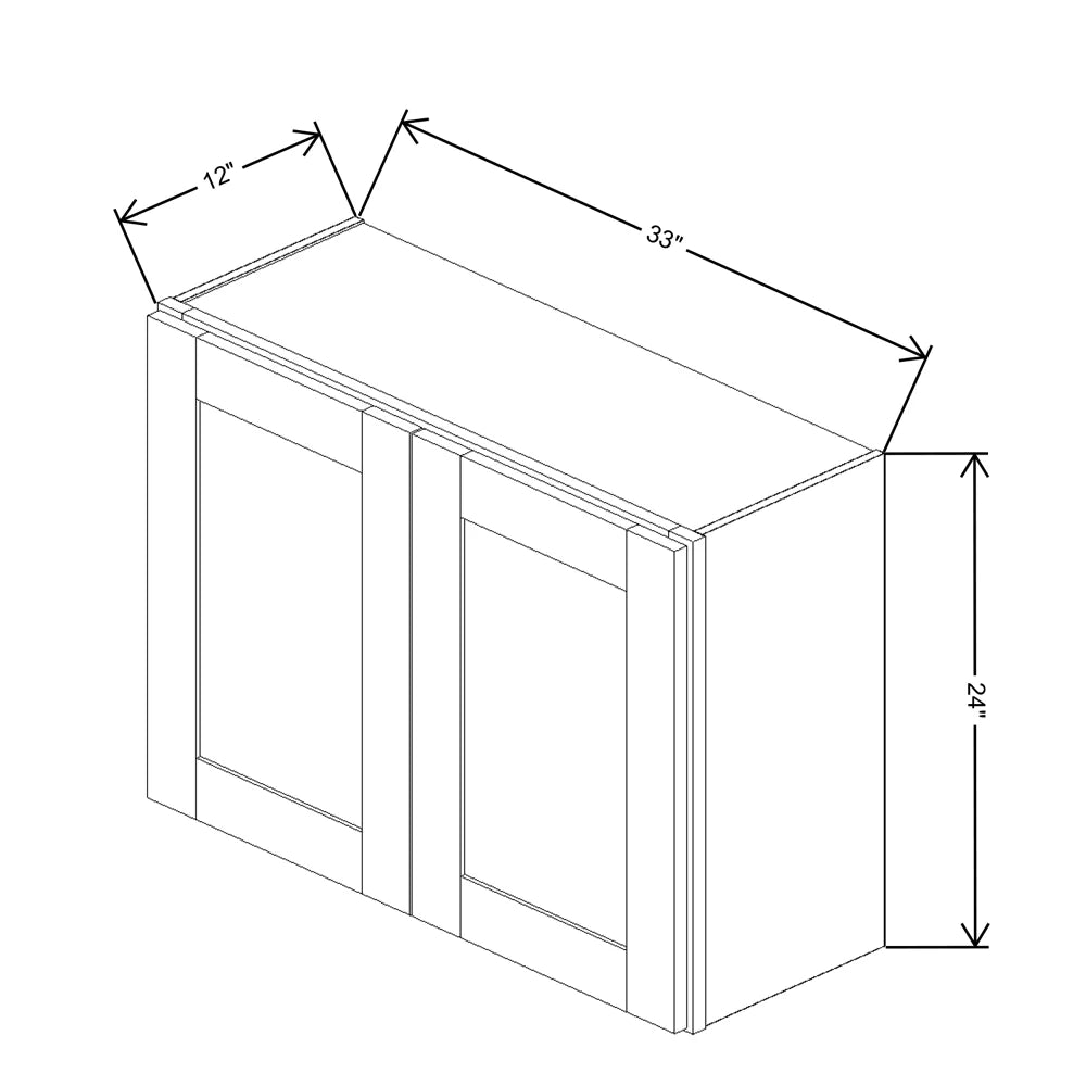 Fabuwood Quest Metro Java 33" W X 24" H X 12" D Double Door Wall Cabinet - BOTH SIDE (BS) - image 1