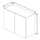 Fabuwood Illume Catalina Bianco Gloss 33" W X 24" H X 13" D Double Door Wall Cabinet - image 1