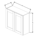 Fabuwood Allure Galaxy Mocha 33" W X 30" H X 12" D Double Door Wall Cabinet - LEFT SIDE (LS) - image 1