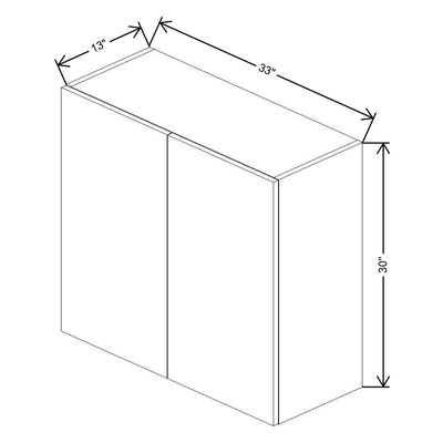 Fabuwood Illume Catalina Como Ash 2 33" W x 30" H x 13" D Double Door Wall Cabinet - image 1
