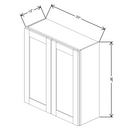 Fabuwood Allure Galaxy Mocha 33" W X 36" H X 12" D Double Door Wall Cabinet - RIGHT SIDE (RS) - image 1