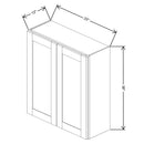 Fabuwood Quest Metro Frost 33" W X 36" H X 12" D Double Door Wall Cabinet - BOTH SIDE (BS) - image 1
