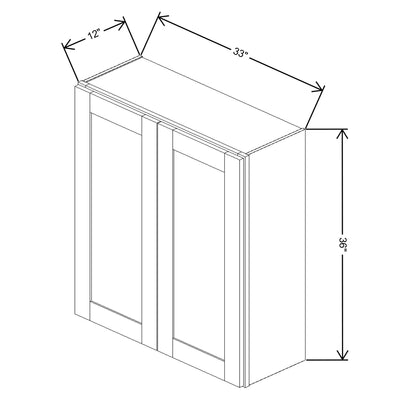 Fabuwood Allure Galaxy Linen 33" W X 36" H X 12" D Double Door Wall Cabinet - LEFT SIDE (L) - image 1