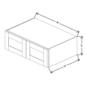 Fabuwood Allure Galaxy Mocha 36" W X 12" H X 24" D Double Door Wall Cabinet - RIGHT SIDE (RS) - image 1