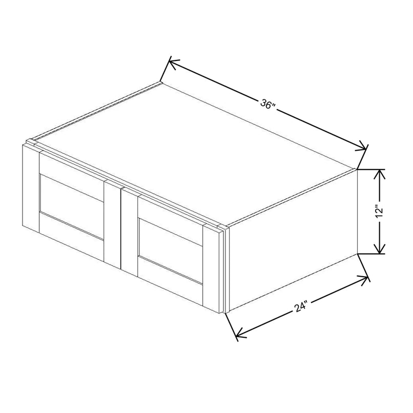 Fabuwood Allure Galaxy Horizon 36" W X 12" H X 24" D Double Door Wall Cabinet - LEFT SIDE (L) - image 1