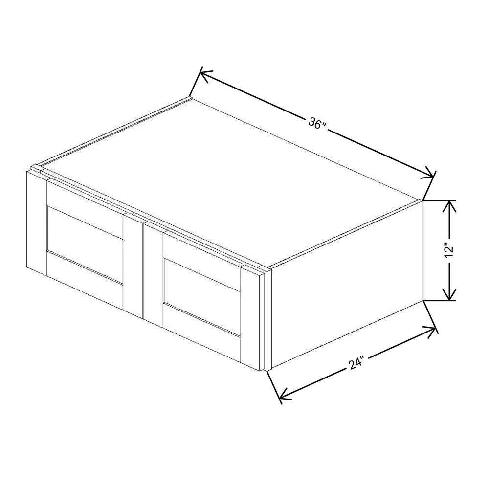 Fabuwood Allure Galaxy Frost 36" W X 12" H X 24" D Double Door Wall Cabinet - BOTH SIDE (BS) - image 1