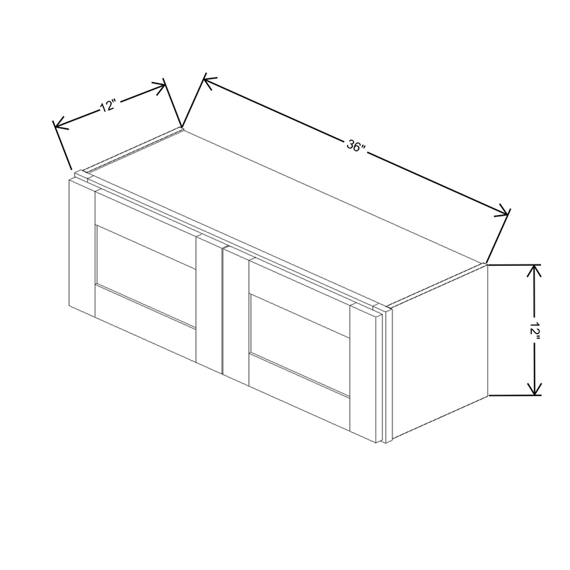 Fabuwood Allure Galaxy Mocha 36" W X 12" H X 12" D Double Door Wall Cabinet - LEFT SIDE (LS) - image 1