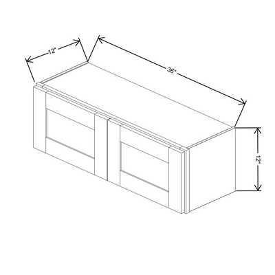 Fabuwood Allure Galaxy Mocha 36" W X 12" H X 12" D Double Door Wall Cabinet - NO FINISH - image 1
