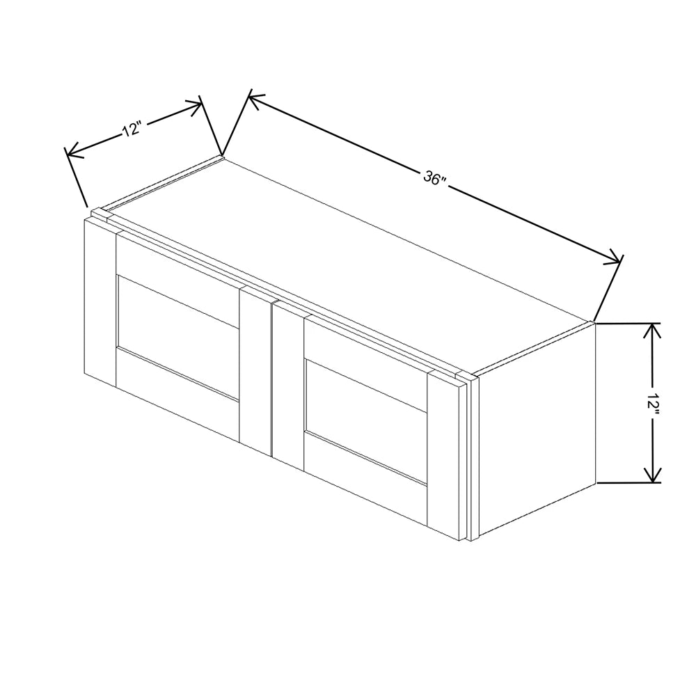 Fabuwood Allure Galaxy Dove 36" W X 12" H X 12" D Double Door Wall Cabinet - LEFT SIDE (L) - image 1