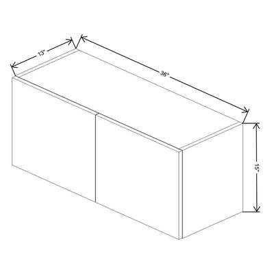 Fabuwood Illume Catalina Olmo 3 36" W x 15" H x 13" D Double Door Wall Cabinet - image 1