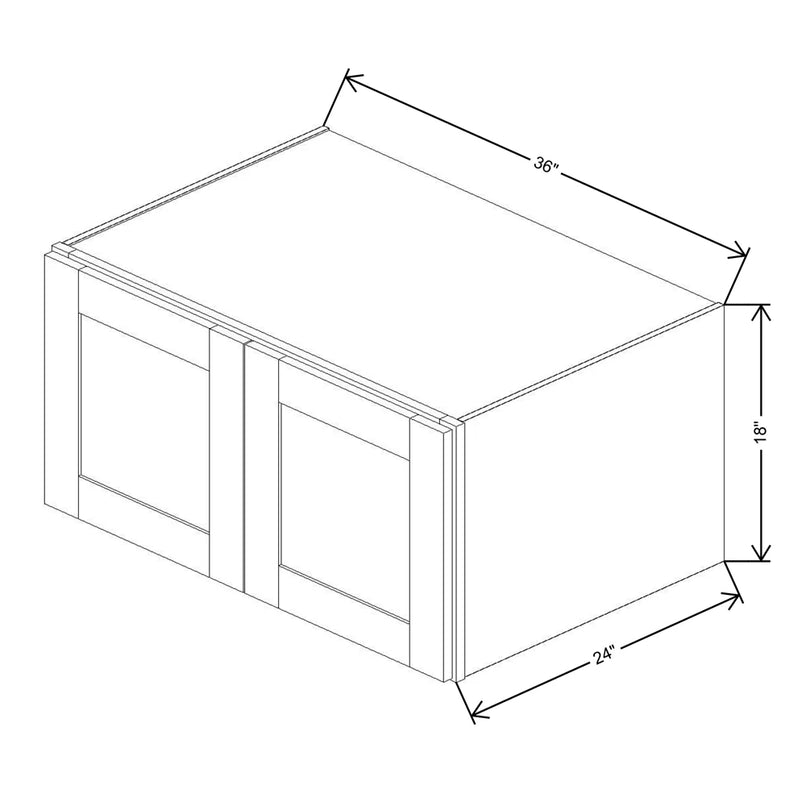Fabuwood Allure Galaxy Dove 36" W X 18" H X 24" D Double Door Wall Cabinet - NO FINISH - image 1
