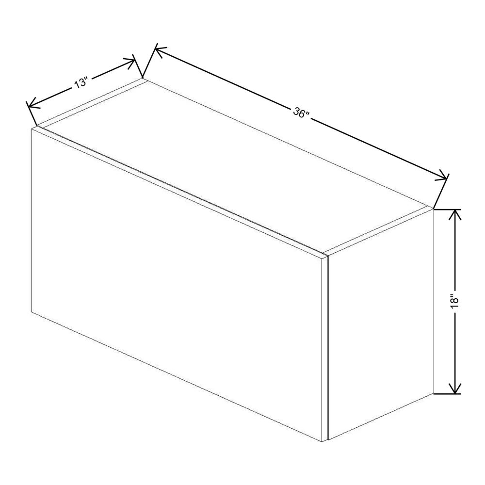Fabuwood Illume Tuscany Muratti 4 36" W x 18" H x 13" D Lift Up Wall Cabinet - image 1