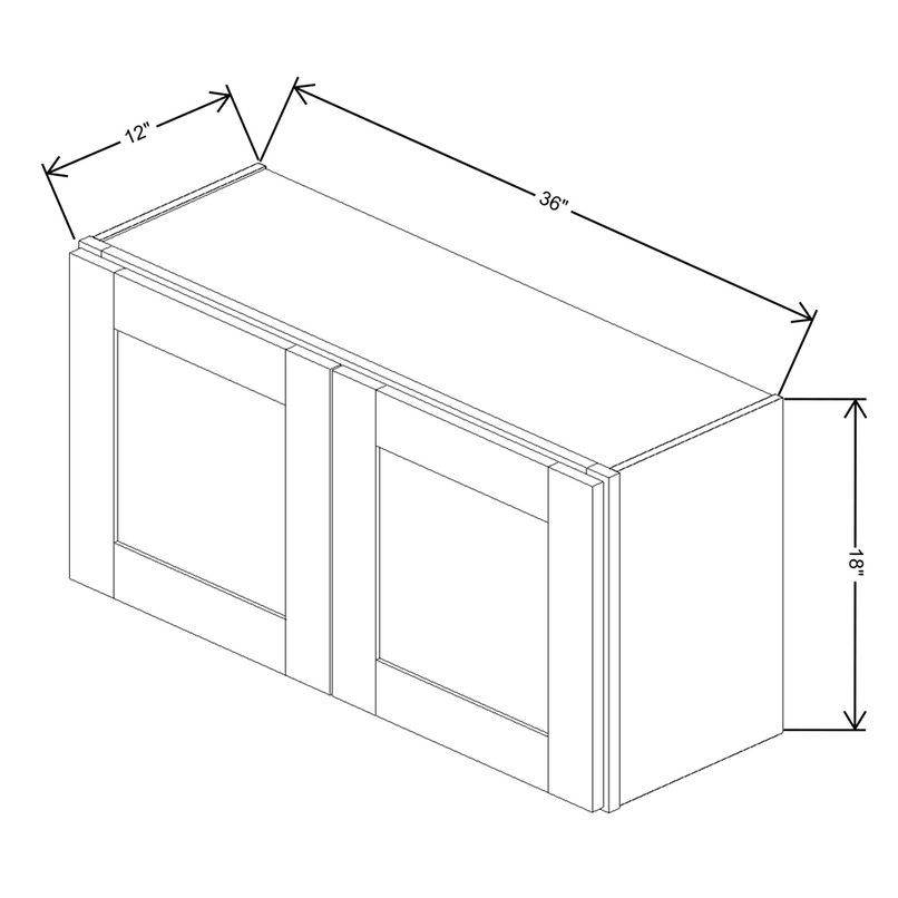 Fabuwood Allure Galaxy Mocha 36" W X 18" H X 12" D Double Door Wall Cabinet - BOTH SIDE (BS) - image 1