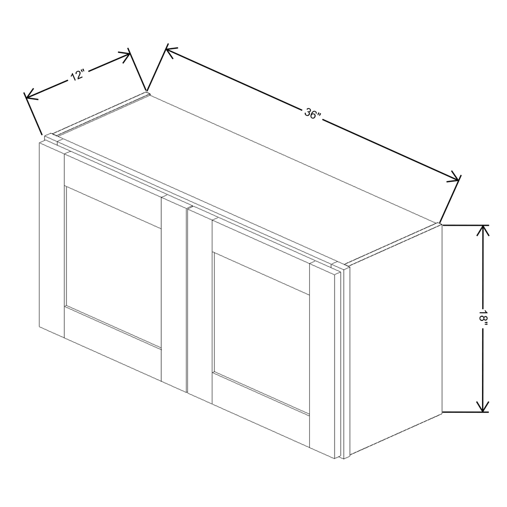 Fabuwood Allure Galaxy Mocha 36" W X 18" H X 12" D Double Door Wall Cabinet - LEFT SIDE (LS) - image 1