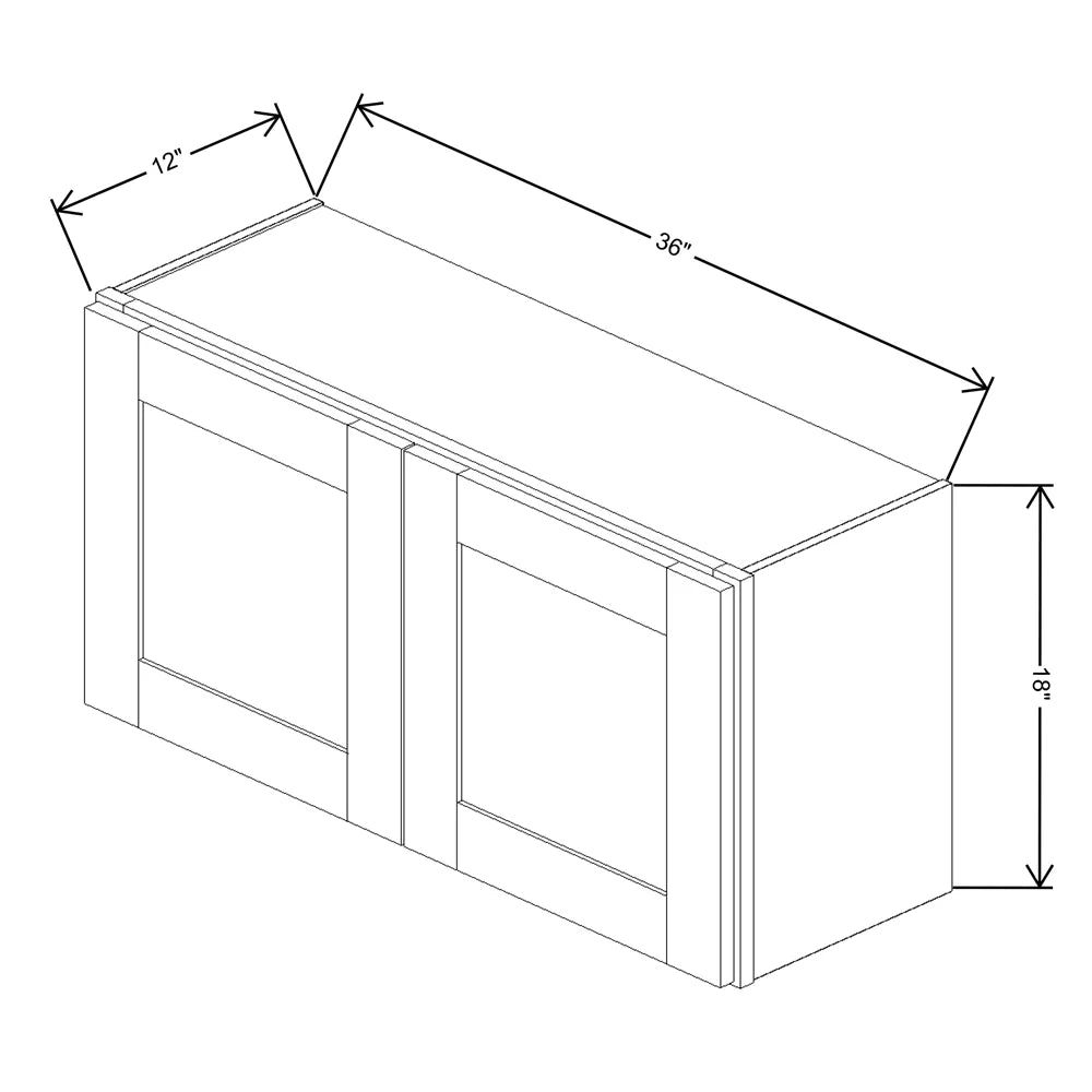 Fabuwood Allure Galaxy Frost 36" W X 18" H X 12" D Double Door Wall Cabinet - LEFT SIDE (L) - image 1