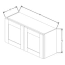 Fabuwood Allure Onyx Frost 36" W X 18" H X 12" D Double Door Wall Cabinet - BOTH SIDE (BS) - image 1