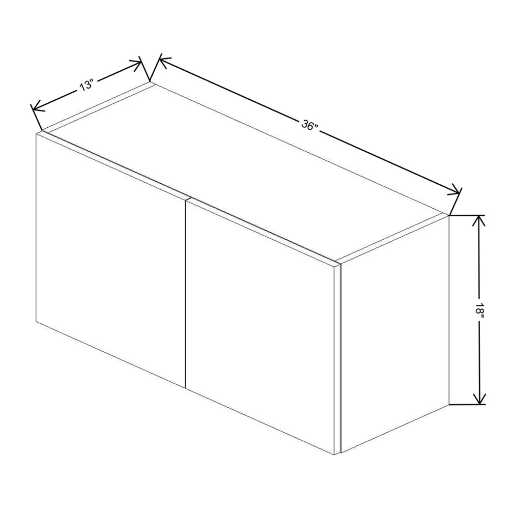 Fabuwood Illume Tuscany Olmo 3 36" W x 18" H x 13" D Double Door Wall Cabinet - image 1