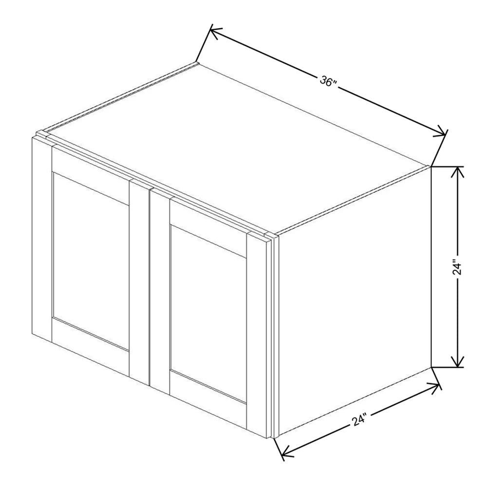 Fabuwood Allure Nexus Frost 36" W X 24" H X 24" D Double Door Wall Cabinet - NO FINISH - image 1