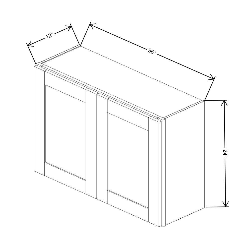 Fabuwood Allure Galaxy Mocha 36" W X 24" H X 12" D Double Door Wall Cabinet - BOTH SIDE (BS) - image 1