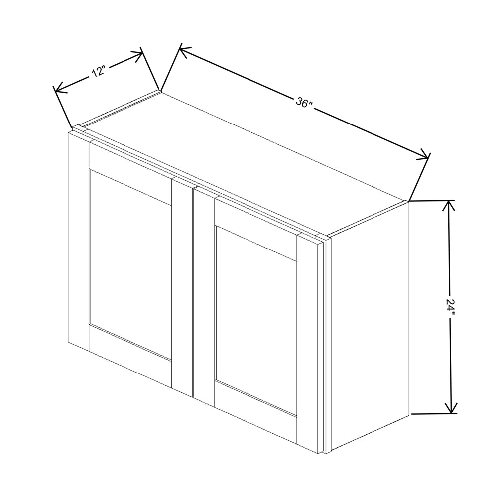 Fabuwood Value Premium Hallmark Frost 36" W X 24" H X 12" D Double Door Wall Cabinet - RIGHT SIDE (R) - image 1