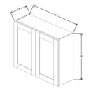 Fabuwood Quest Metro Frost 36" W X 30" H X 12" D Double Door Wall Cabinet - RIGHT SIDE (R) - image 1