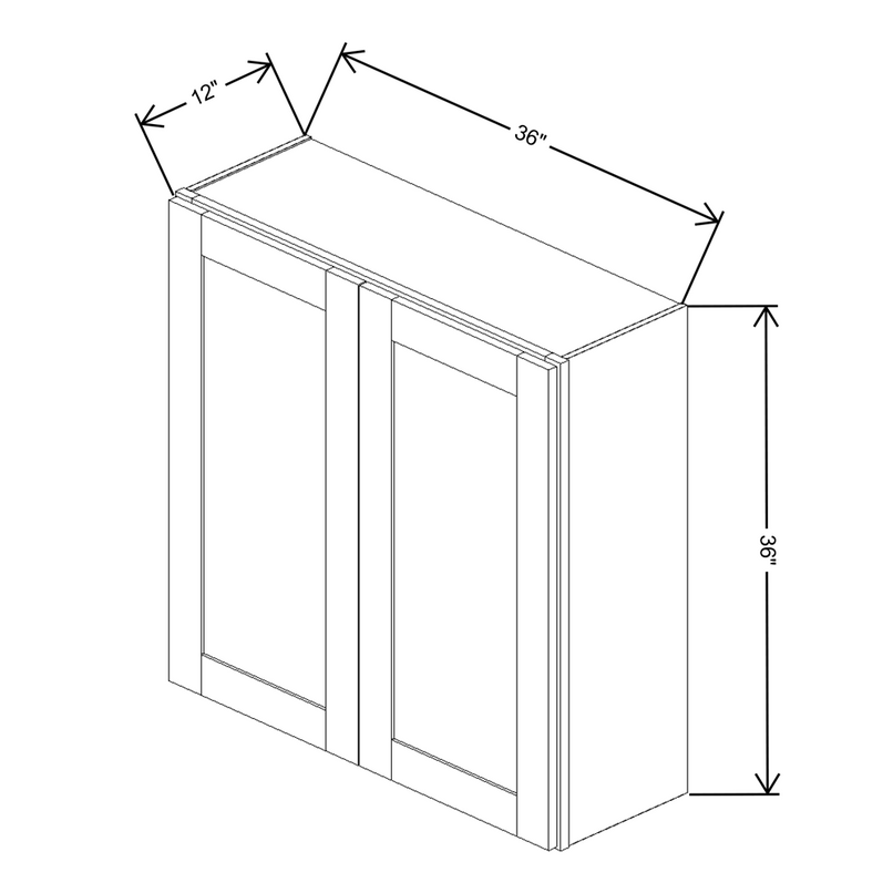 Fabuwood Allure Galaxy Mocha 36" W X 36" H X 12" D Double Door Wall Cabinet - LEFT SIDE (LS) - image 1