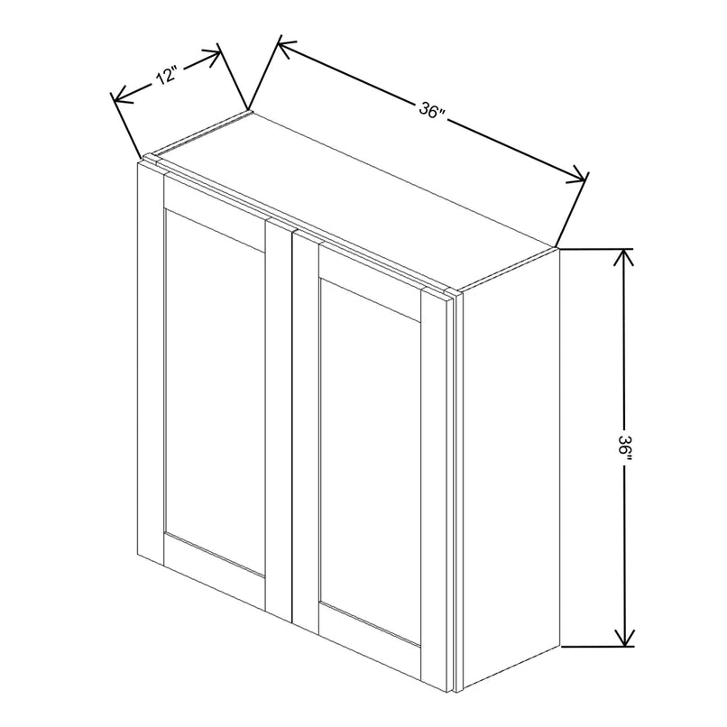 Fabuwood Allure Galaxy Indigo 36" W X 36" H X 12" D Double Door Wall Cabinet - NO FINISH - image 1