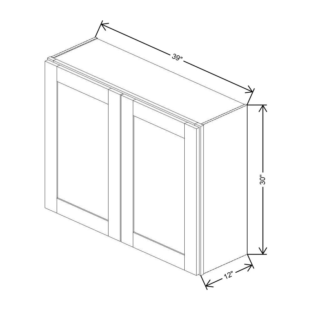 Fabuwood Allure Galaxy Timber 39" W X 30" H X 12" D Double Door Wall Cabinet - NO FINISH - image 1