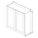 Fabuwood Allure Galaxy Mocha 39" W X 36" H X 12" D Double Door Wall Cabinet - LEFT SIDE (LS) - image 1