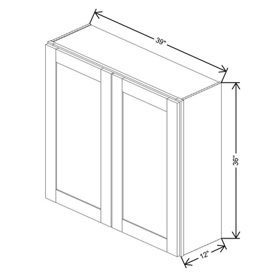 Fabuwood Allure Galaxy Mocha 39" W X 36" H X 12" D Double Door Wall Cabinet - BOTH SIDE (BS) - image 1