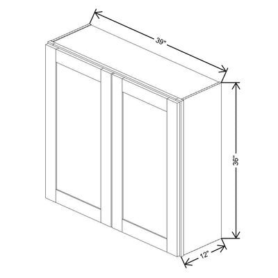Fabuwood Allure Onyx Horizon 39" W X 36" H X 12" D Double Door Wall Cabinet - NO FINISH - image 1