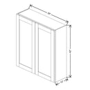 Fabuwood Allure Galaxy Linen 39" W X 42" H X 12" D Double Door Wall Cabinet - NO FINISH - image 1