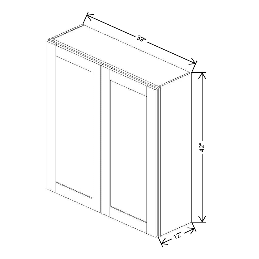 Fabuwood Allure Galaxy Timber 39" W X 42" H X 12" D Double Door Wall Cabinet - LEFT SIDE (L) - image 1