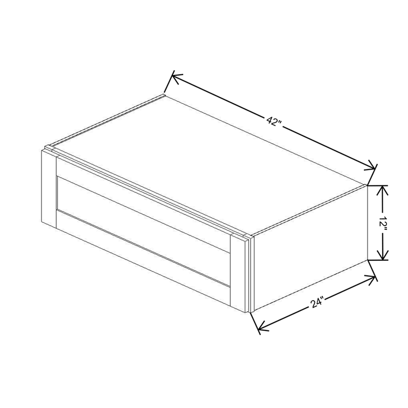 Fabuwood Allure Galaxy Mocha 42" W X 12" H X 24" D Lift Up Wall Cabinet - image 1