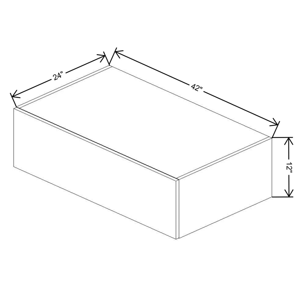 Fabuwood Illume Tuscany Nocce 3 42" W x 12" H x 24" D Lift Up Wall Cabinet