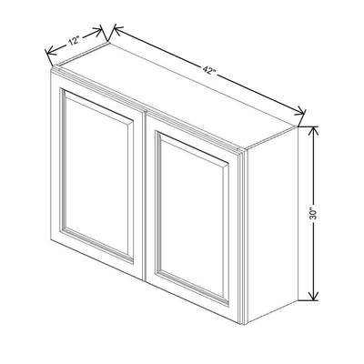 Fabuwood Quest Metro Frost 42" W X 30" H X 12" D Double Door Wall Cabinet - No Finish - image 1