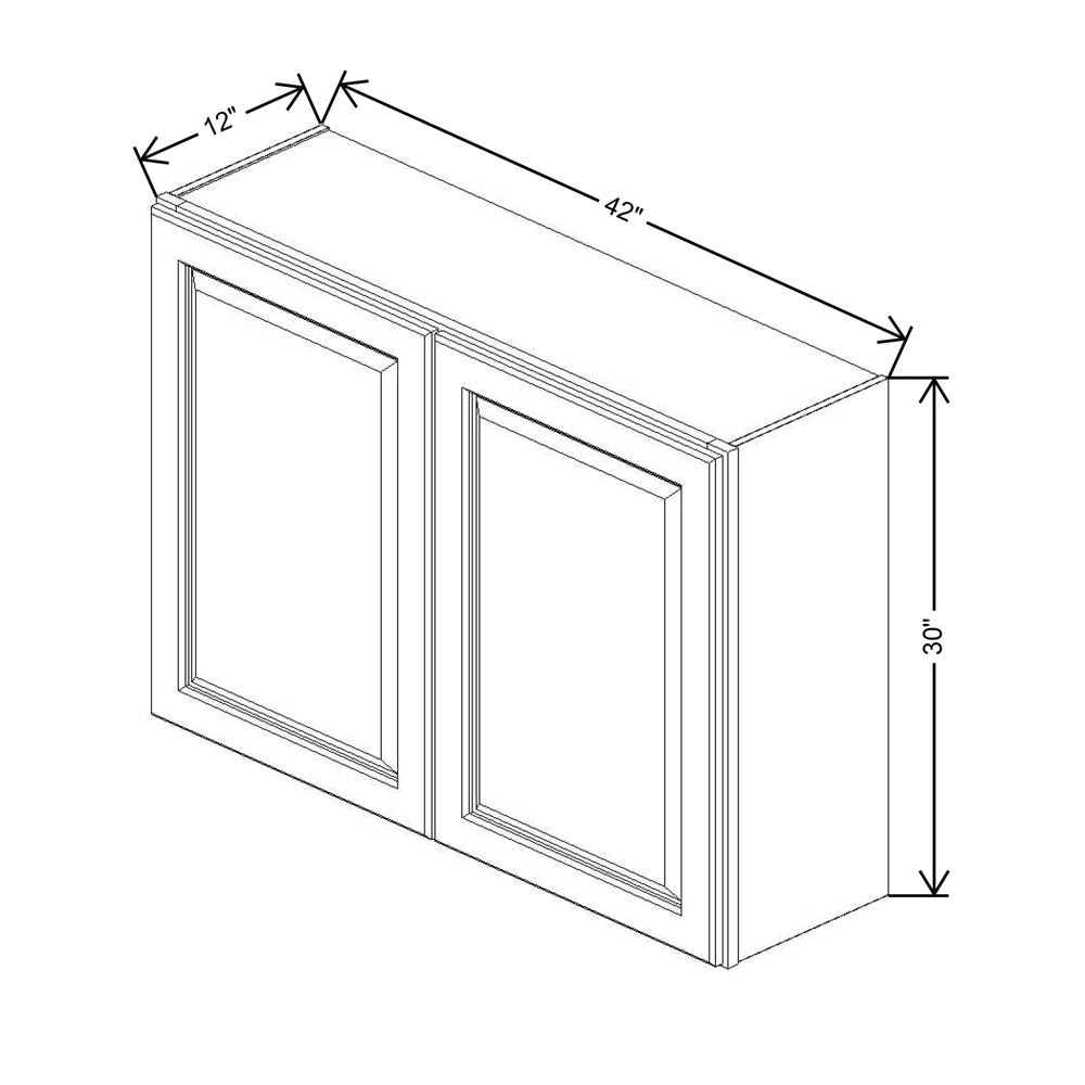 Fabuwood Quest Discovery Frost 42" To 45" W X 30" H X 12" D Double Door Blind Corner Wall Cabinet - Left Side(LS) - image 1