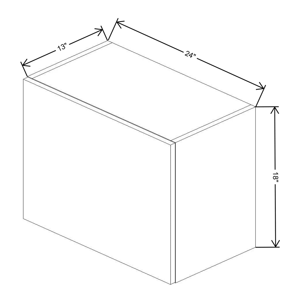 Fabuwood Illume Catalina Bianco Matte 24" W x 18" H x 13" D Wall Appliance Cabinet - image 1