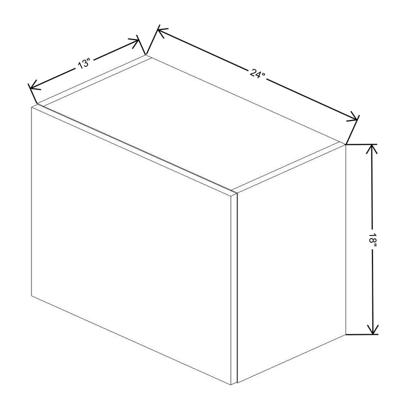 Fabuwood Illume Catalina Bianco Matte 24" W x 18" H x 13" D Wall Appliance Cabinet - image 1