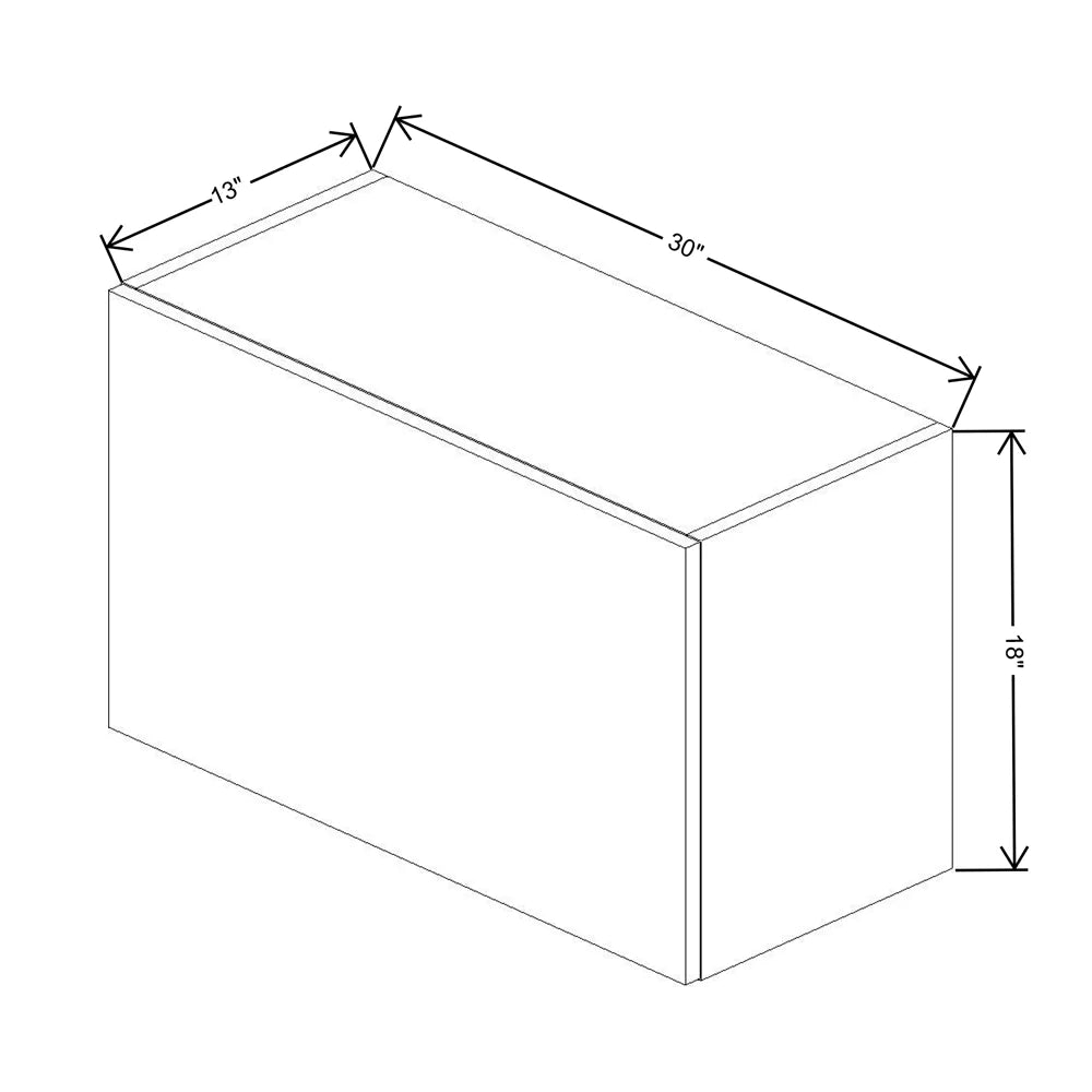 Fabuwood Illume Catalina Bianco Matte 30" W x 18" H x 13" D Wall Appliance Cabinet - image 1