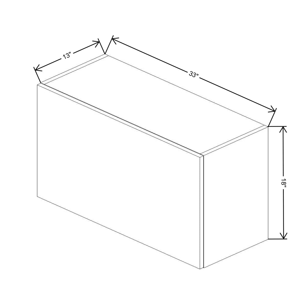 Fabuwood Illume Catalina Bianco Matte 33" W x 18" H x 13" D Wall Appliance Cabinet