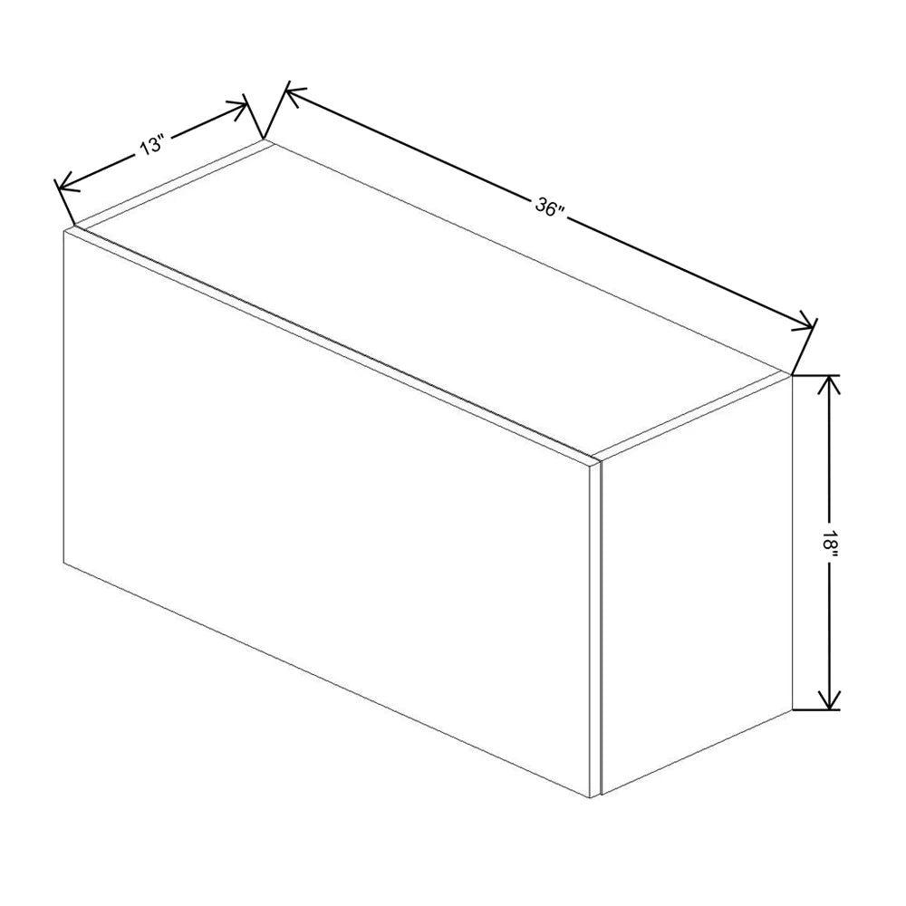 Fabuwood Illume Catalina Bianco Matte 36" W x 18" H x 13" D Wall Appliance Cabinet - image 1