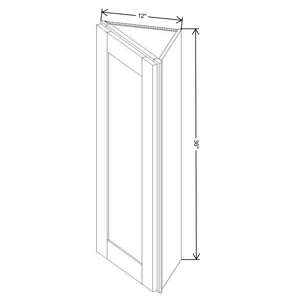 Fabuwood Allure Galaxy Mocha 12" W X 36" H X 12" D Wall End Cabinet - image 1