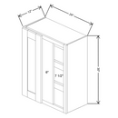 Fabuwood Allure Galaxy Mocha 24" To 27" W X 30" H X 12" D Single Door Blind Corner Wall Cabinet - BOTH SIDE (BS) - image 1