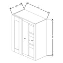 Fabuwood Quest Metro Java 24" To 27" W X 30" H X 12" D Single Door Blind Corner Wall Cabinet - RIGHT SIDE (R) - image 1