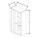 Fabuwood Quest Metro Java 24" To 27" W X 42" H X 12" D Single Door Blind Corner Wall Cabinet - RIGHT SIDE (R) - image 1