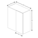 Fabuwood Illume Catalina Carbone Matte 27" To 30" W x 30" H x 13" D Wall Blind Corner Cabinet - image 1