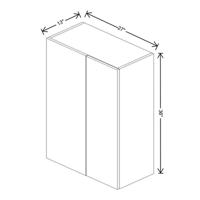 Fabuwood Illume Catalina Bianco Matte 27" To 30" W x 36" H x 13" D Wall Blind Corner Cabinet - image 1